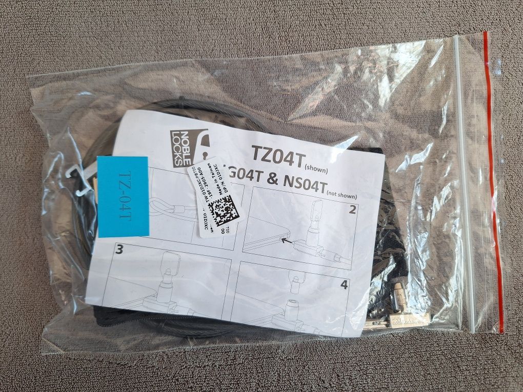 Linka zabezpieczająca Noble Combact Wedge Lock TZ04T