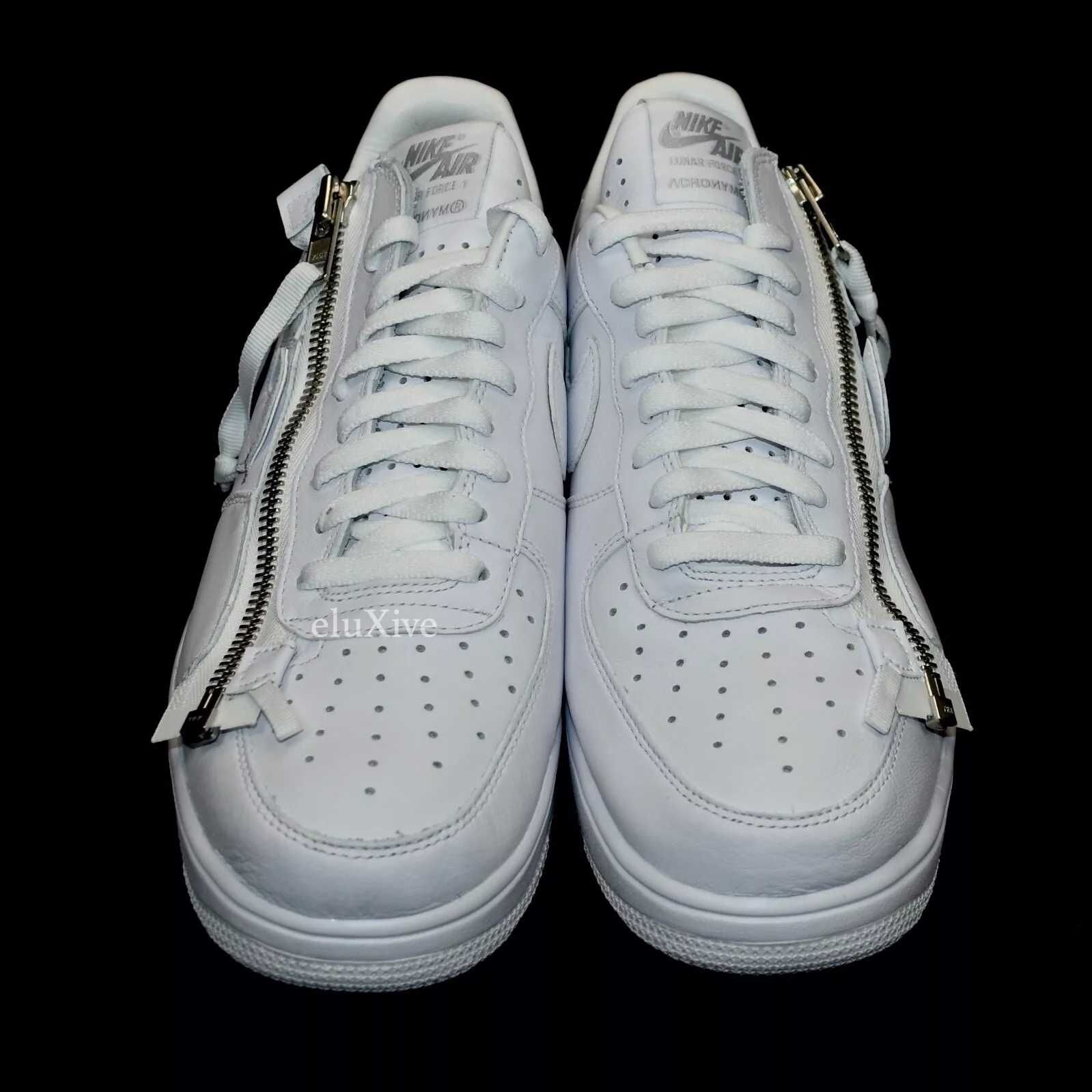 Nike Acronym Air Force 1 Lunar '17 AF-100 White Sneakers Mens