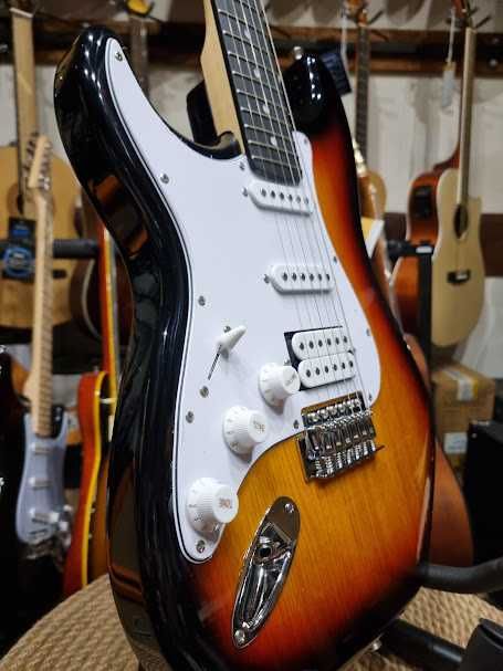 Ever Play ST-2 LH leworęczna gitara elektryczna ST2 SSH SB/WH lefthand