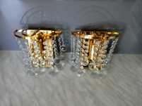 Kinkiet London Crystal 2szt. złoty z kryształkami
