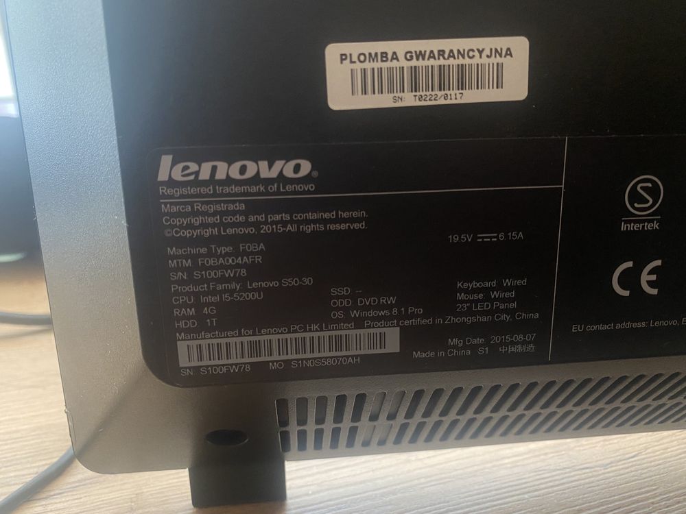Моноблок Lenovo F0BA 23 дюйми