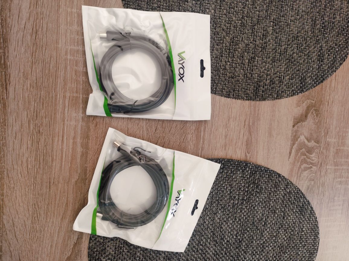 Kable satelitarne nowe 2 szt 3m