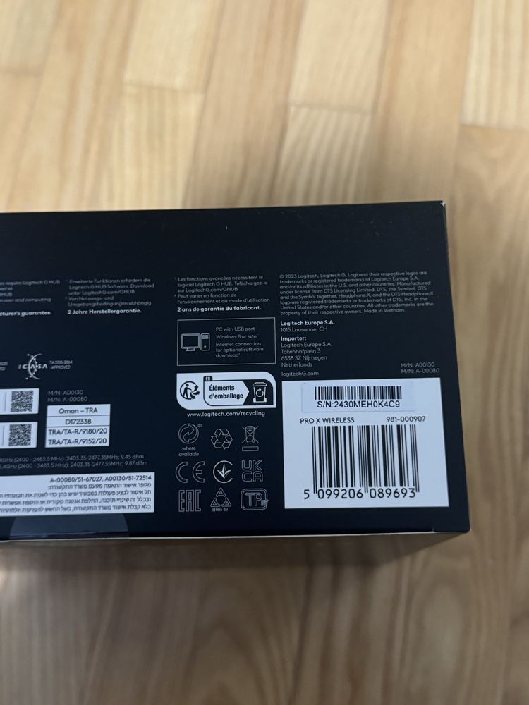 Навушники Logitech G PRO X Wireless LightSpeed Black Запаковані