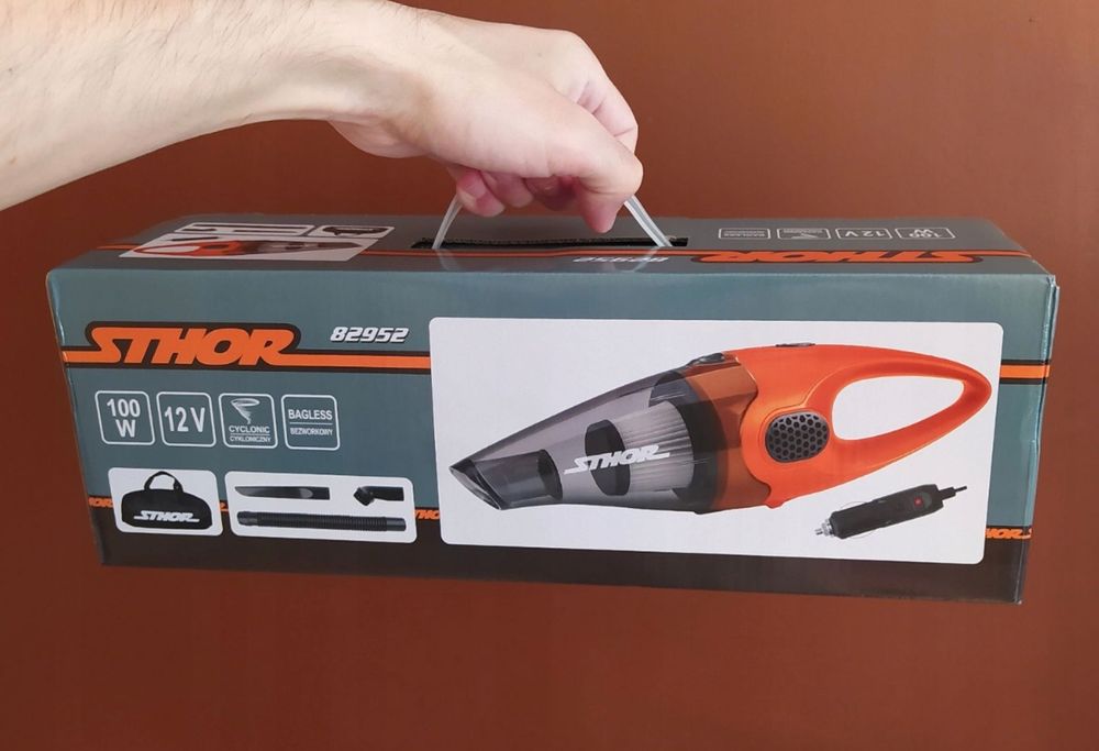 NOWY MOCNY Odkurzacz Do Auta 12V 100W HEPA Torba Gratis Końcówki