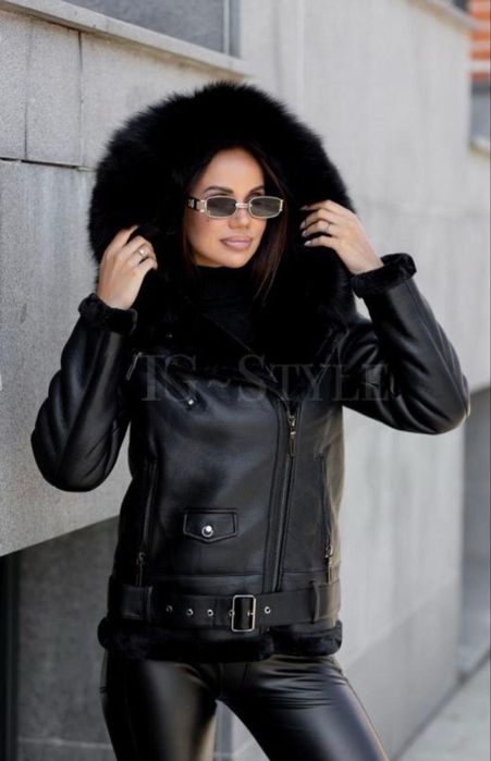 Дублянка авіатор з капюшоном. S, M, L, XL, 2XL,3XL,4XL