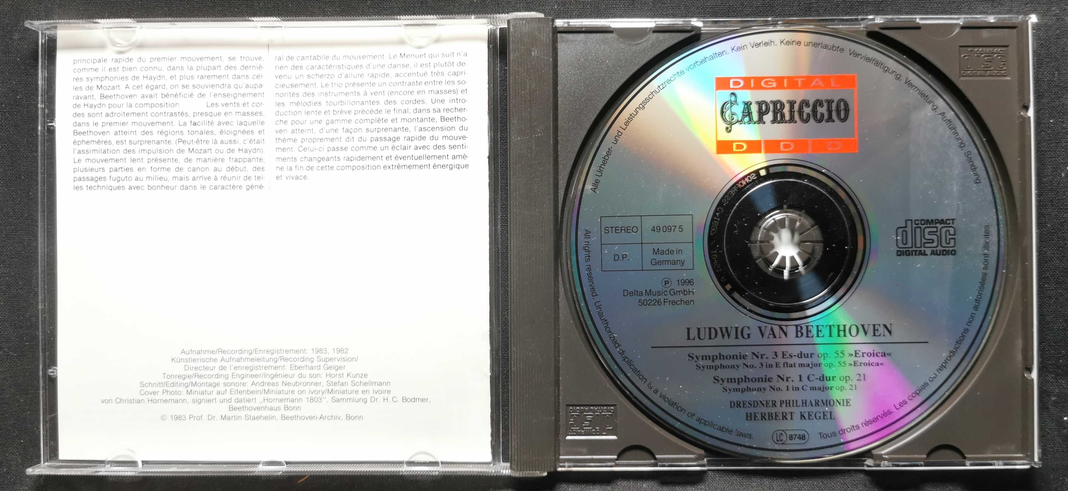CD Beethoven Symphony No.3 Eroica Symphony No.1 Dresdner Philharmonie