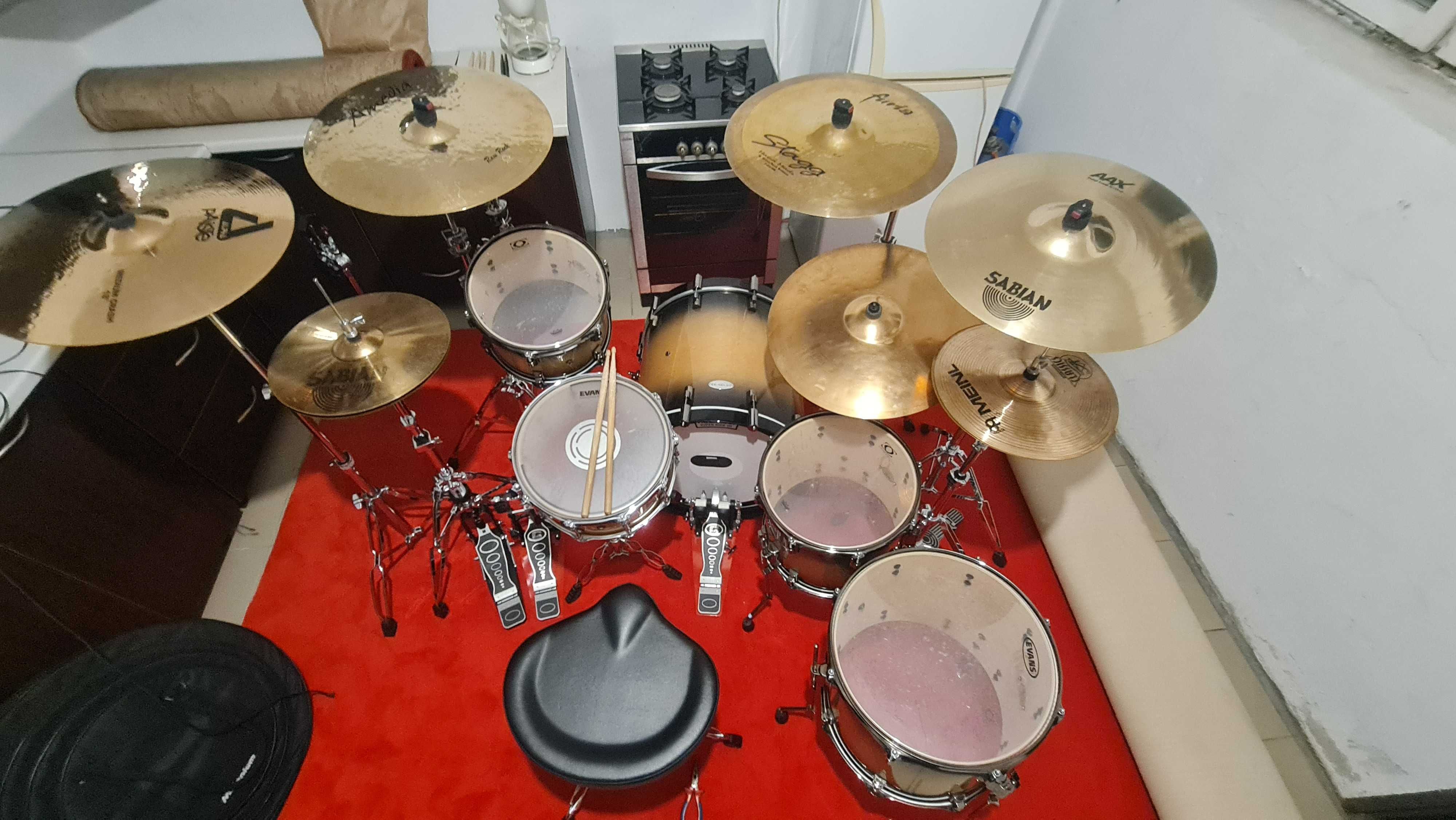 Perkusja DrumCraft Series 8 Rock Maple (klon) + Twin Blachy Statywy