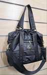 Czarna pikowana sportowa torebka shopper Laura Biaggi