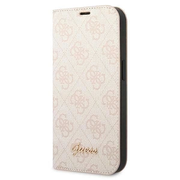 Etui Guess 4g Vintage Gold Logo na iPhone 14 Plus - różowe