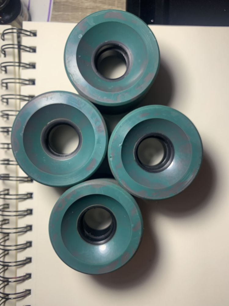 mindless longboard cruiser wheels, Swirl Teal 60x40mm, колёса на скейт