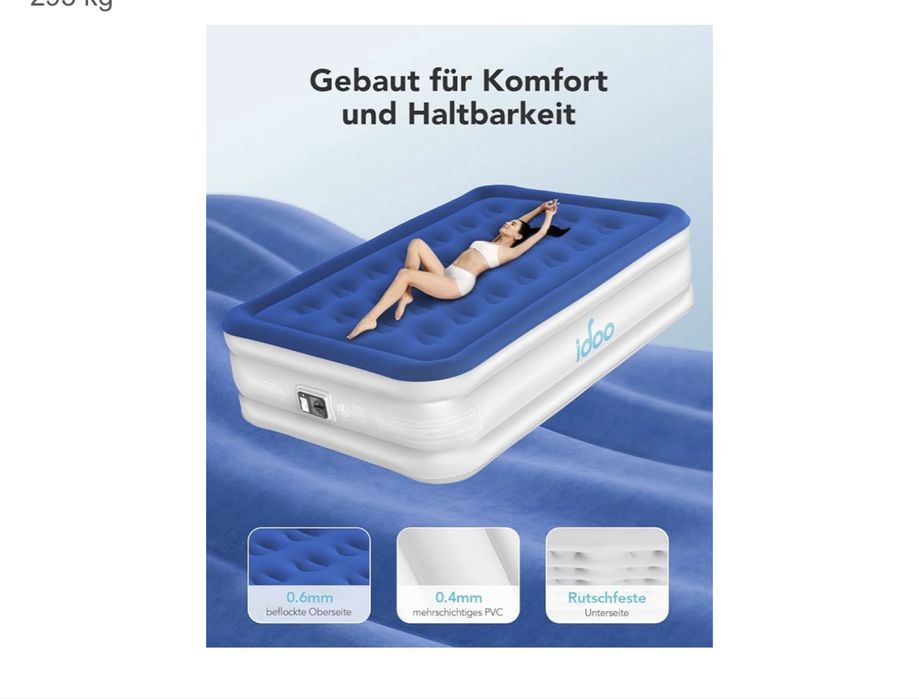 Матрац зі встроєним насосом