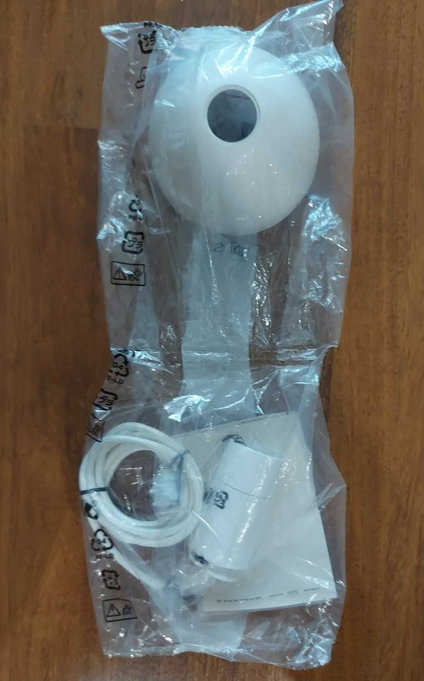 Conjunto base e cabo para candeeiro em branco Ikea (Novo)