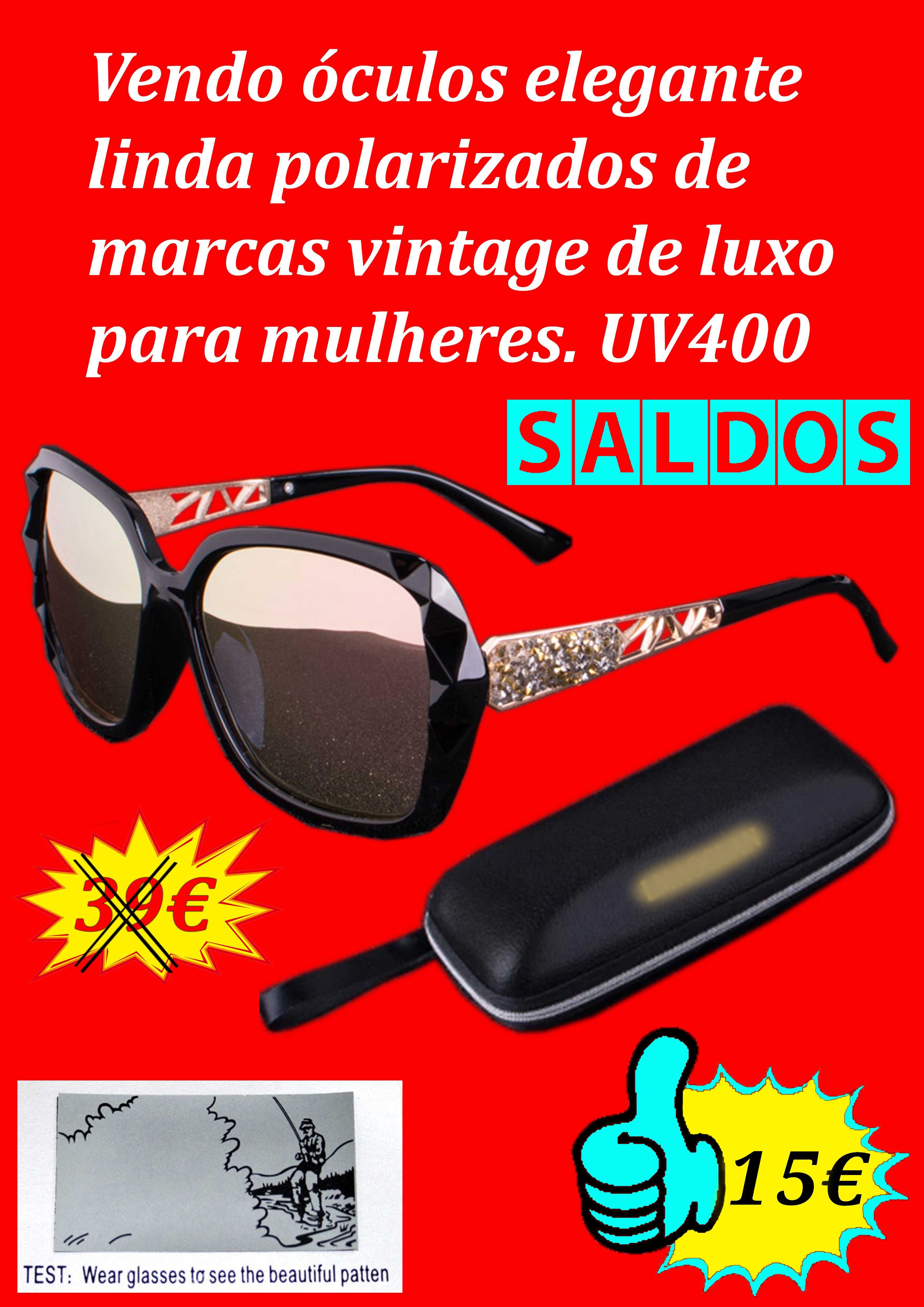 óculos polarizados de marcas vintage de luxo para mulheres.