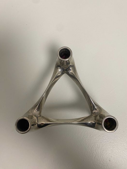 Świeczniki modułowe vintage chromowane bauhaus design Stoff & Nagel