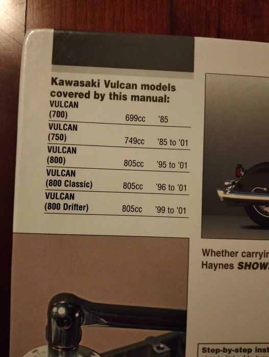 Haynes - Kawasaki Vulcan 700 / 750 / 800  (manual técnico)