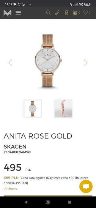 Zegarek damski skagen SKW2151 nowy