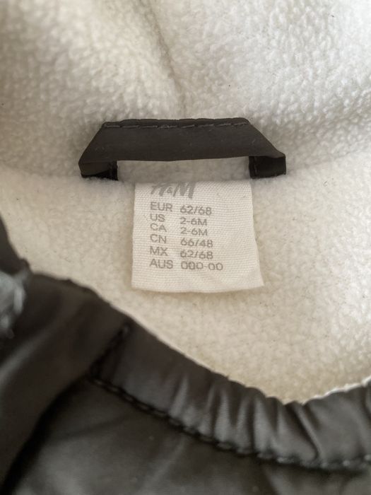 Теплий конверт H&M 62-68 2-6 міс хакі зелений 2 шт для близнюків/двійн