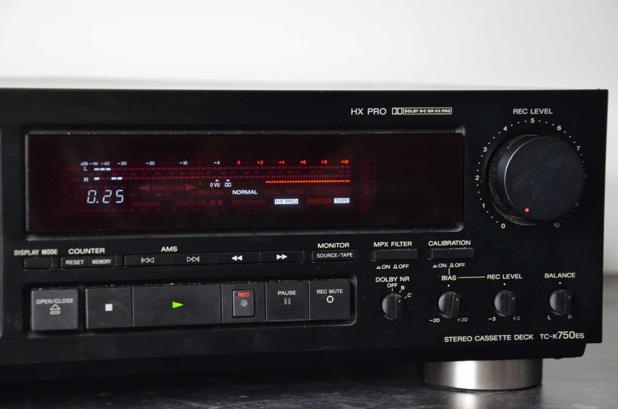 Magnetofon kasetowy Sony TC-K750ES czarny Oryginał Okazja