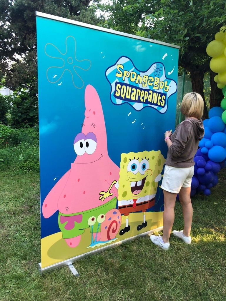 Roll up/ścianka Spongebob na urodziny