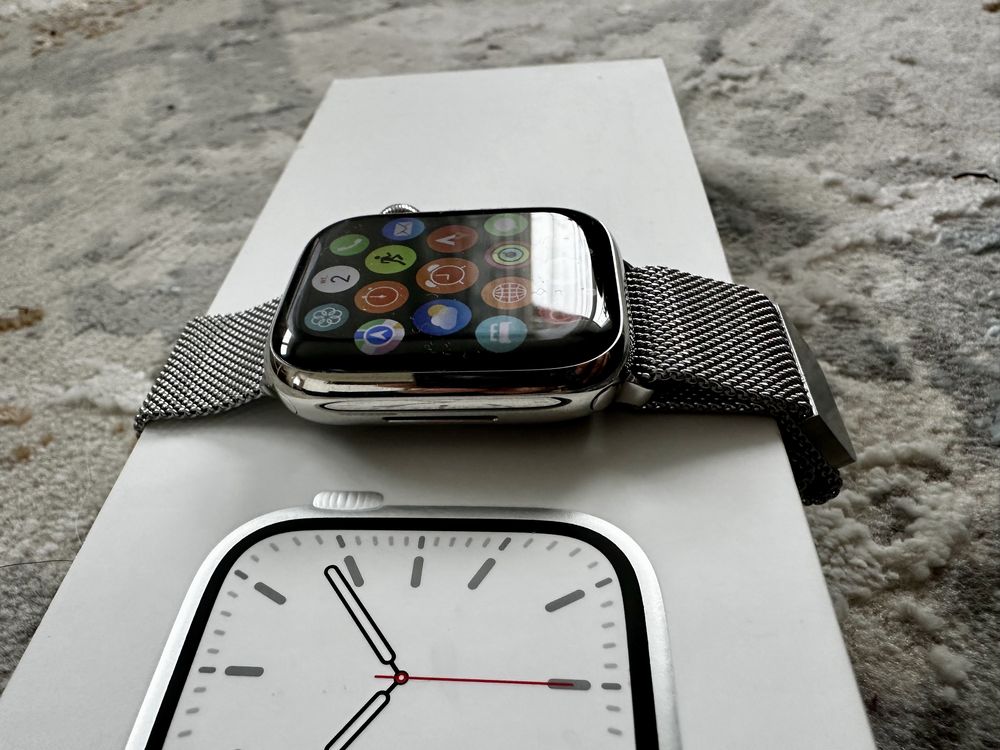 Apple Watch 7 Stainless steel! 41 mm! Piękny!