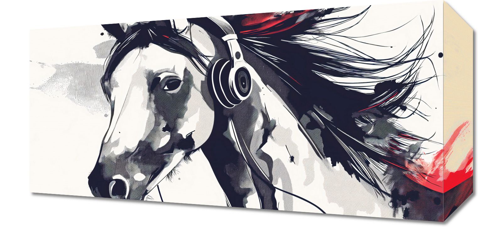 Obraz 40x20cm Koń na Słuchawie