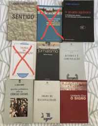 Lote 7 livros Comunicação / Jornalismo / Ciências Sociais