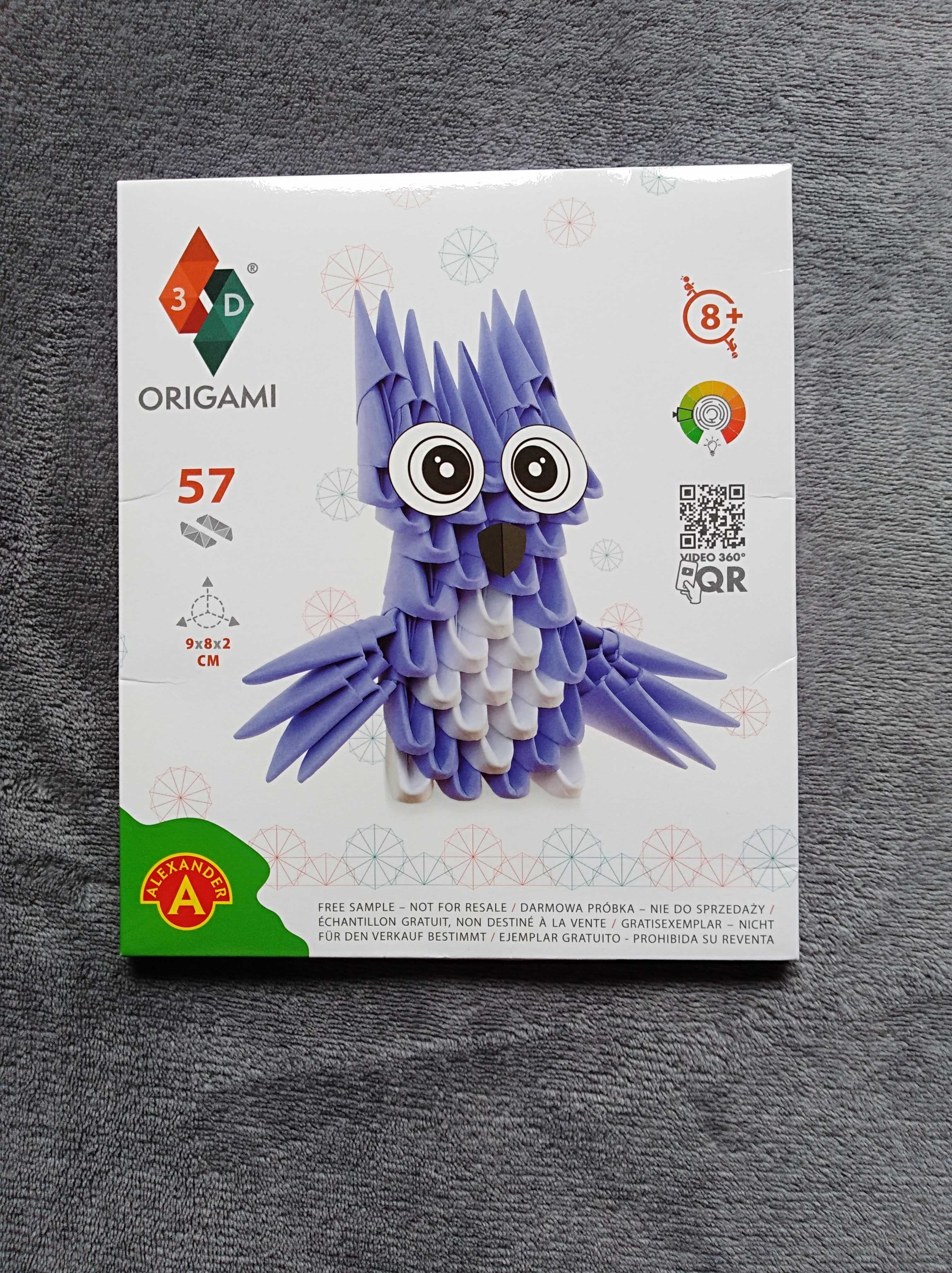 Origami 3D sówka 57 dla dzieci
