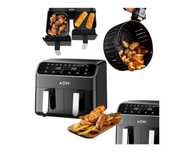 Fryktownica air fryer airfryer beztłuszczową 8L 2 komory 2000W