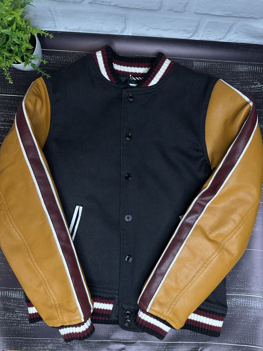 Little Marc Jacobs бомбер з шкіряними рукавами 138 см тепла куртка