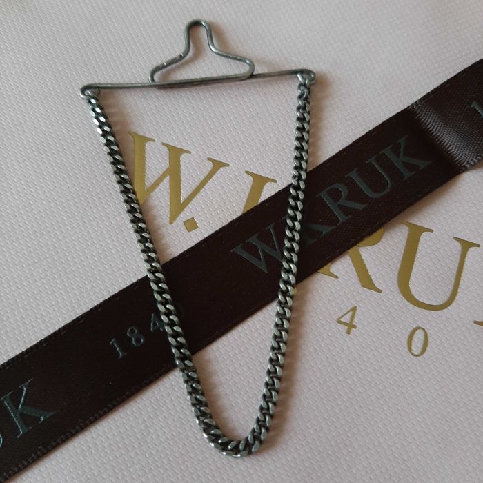 Unikat. W.Kruk srebrny naszyjnik/ozdoba do krawata