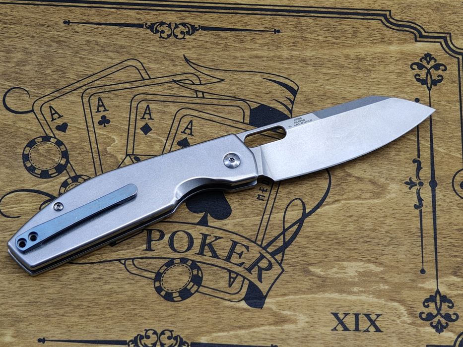 Nóż składany folder CJRB EKKO 3.3" / stal / Button lock