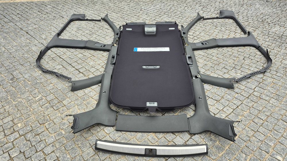 AUDI A4 B6/B7 AVANT-Teto Completo C/TODOS ACESSÓRIOS E PILARES PRETOS