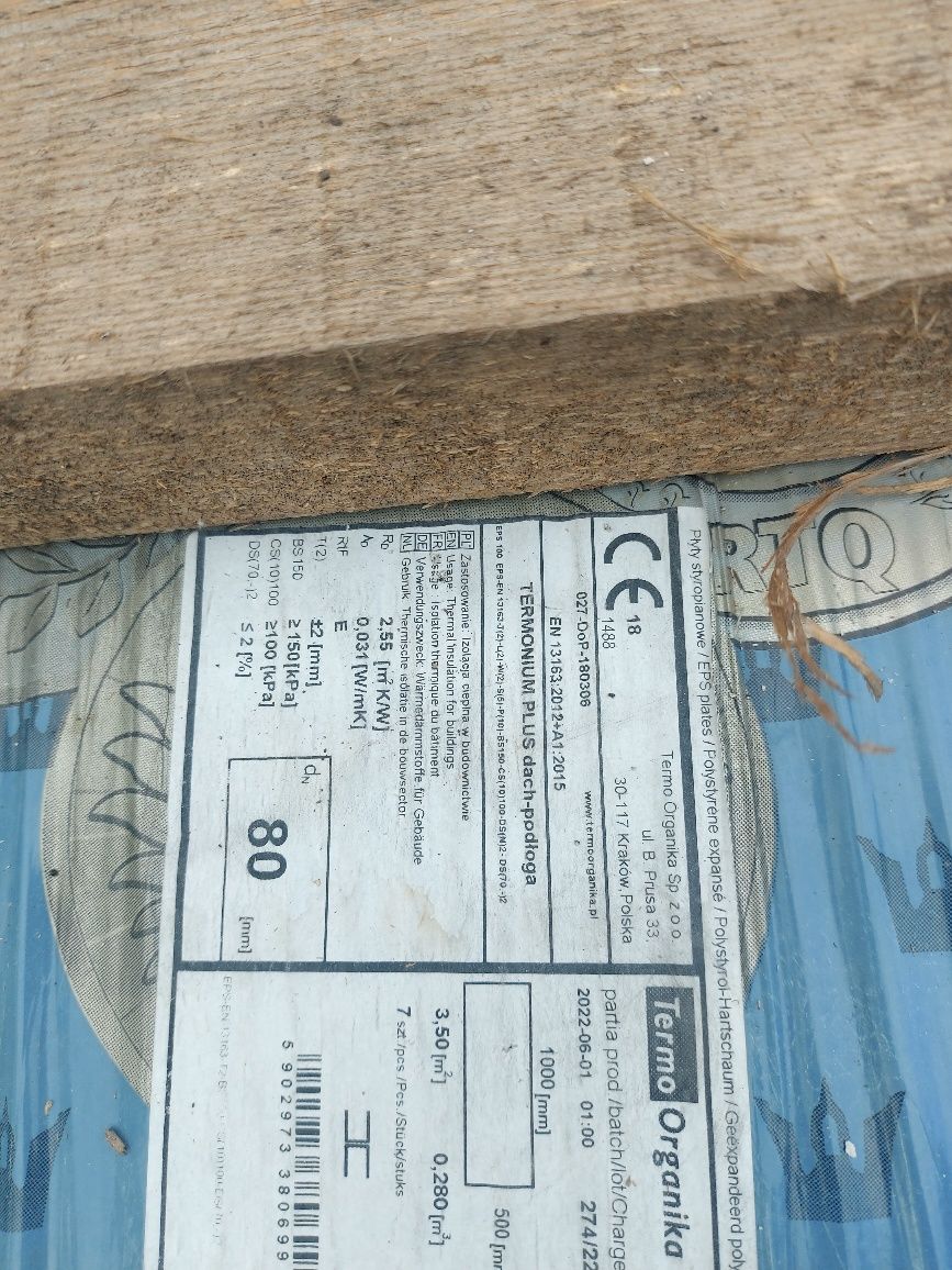 Styropian grubość 80mm i 140m