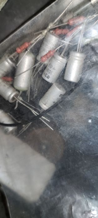 Конденсатори, резистори,радіо деталі.