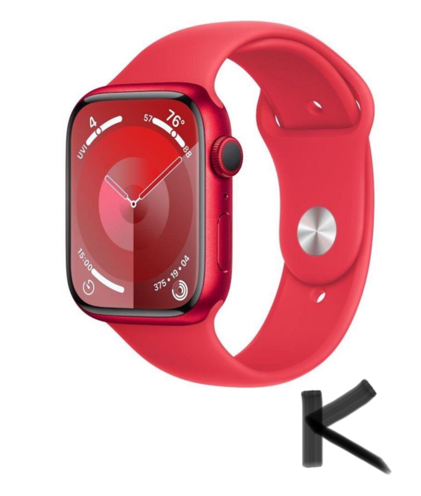 NOWY Apple Watch Series 9 GPS 45mm czerwone aluminium i czerwony pasek