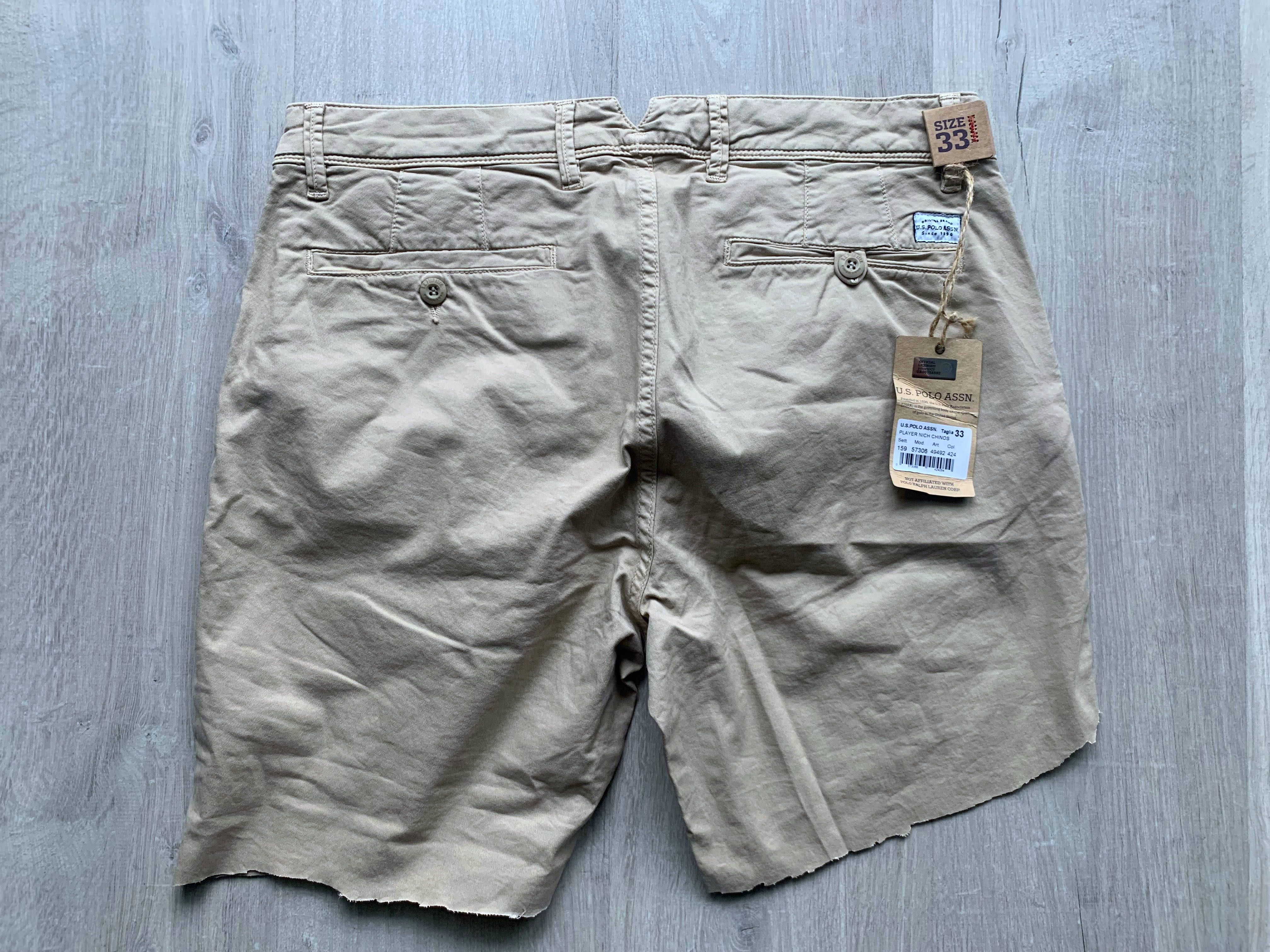 Spodenki szorty  U.S. Polo ASSN. Chino 33 beżowe  M