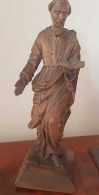 Figura rzeźba Święty Paweł drewno  około 1850 rok