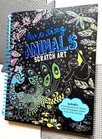 Amazing Animals Scratch Art zdrapywanka z naklejkami po angielsku