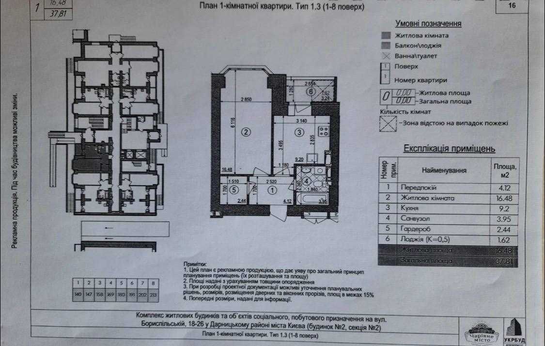 ТОП 1к квартира в Києві ЖК Чарівне місто Червоний хутір