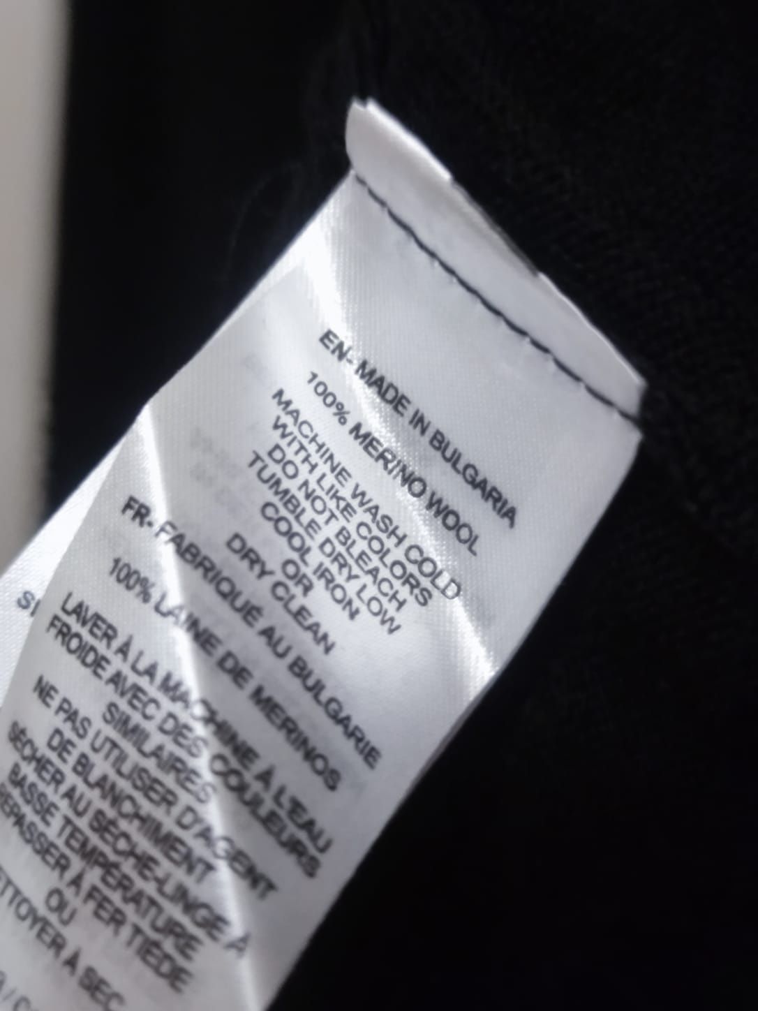 bezrękawnik XL Wełna merino merynos Callaway sweterek z dekoltem w ser