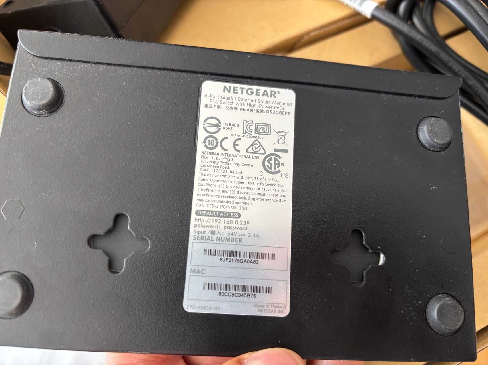 Switch Netgear GS308EPP Gigabit | VLANs | LACP | PoE+