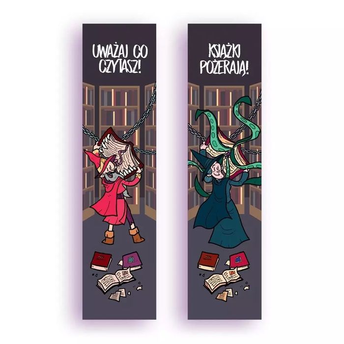 Zakładka kartonowa - Uważaj co czytasz!. Molom