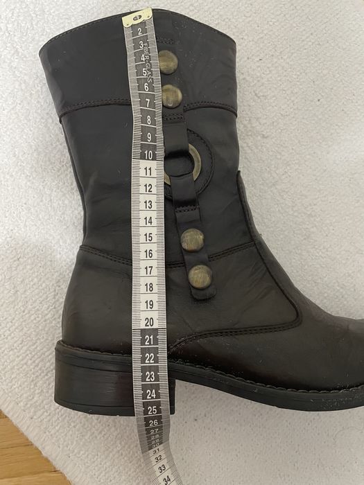 Skórzane botki kowbojki oozaki 37