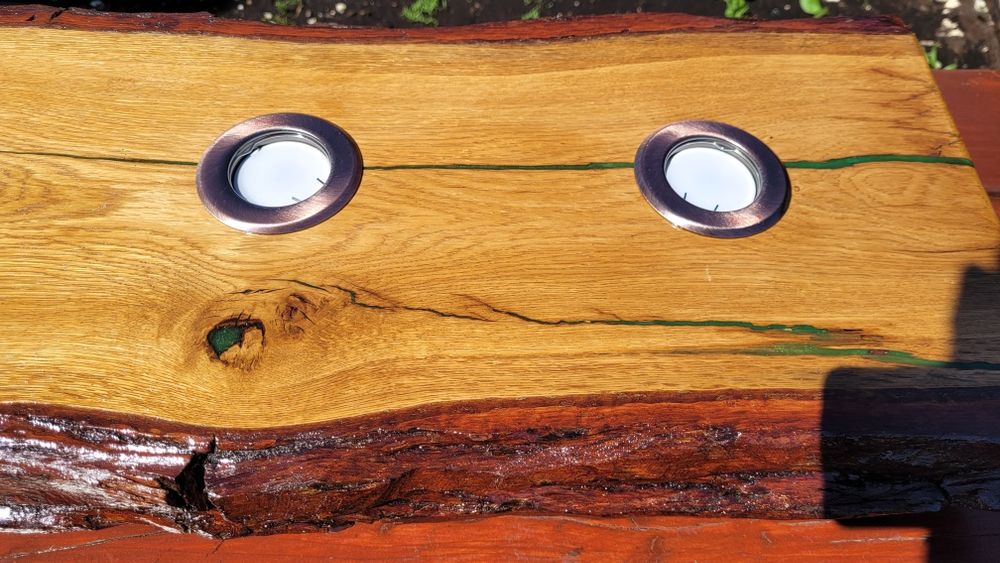 Lampa Dębowa, altana , salon ręcznie wykonana