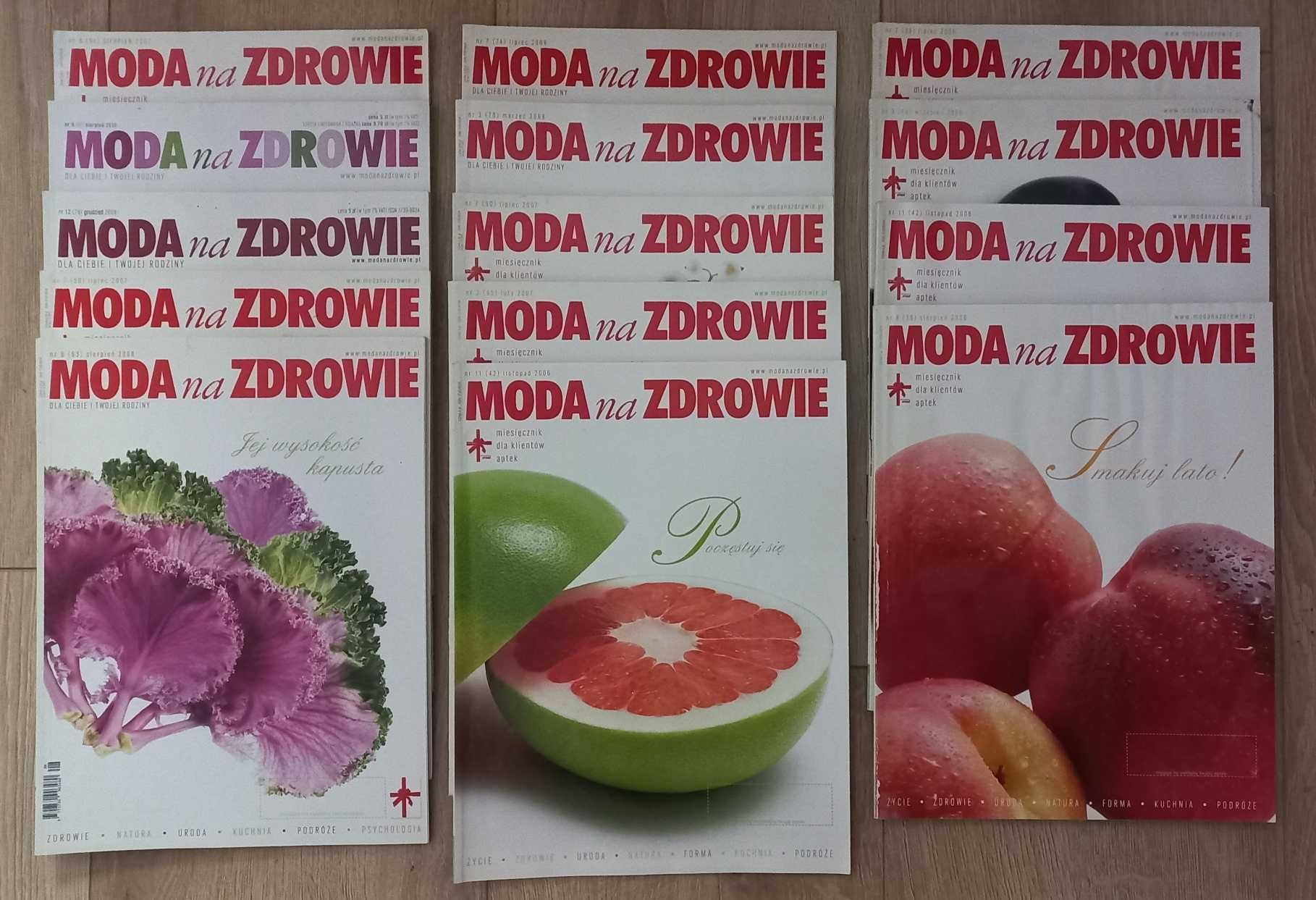 "Moda na zdrowie" - zestaw 13 numerów czasopisma o zdrowiu