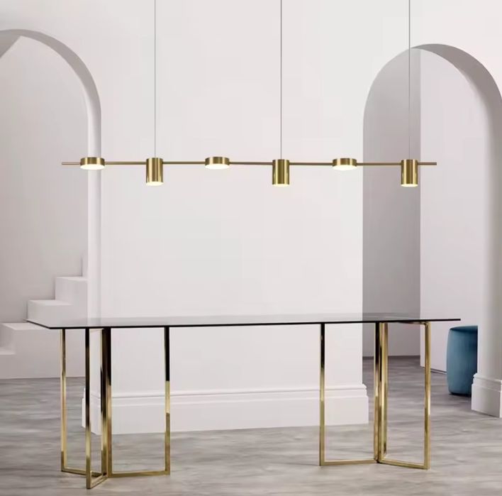Candeeiro a LED's dourado