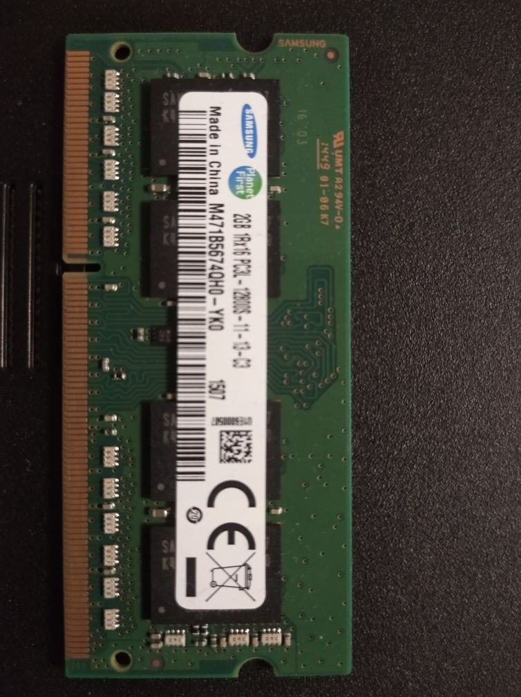 Продам оперативну пам'ять для ноутбука. SAMSUNG DDR3 2GB PC3L-12800S