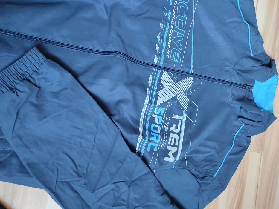 Komplet dresowy, dres treningowy, sportowy z mikrofibry, rozmiar XL