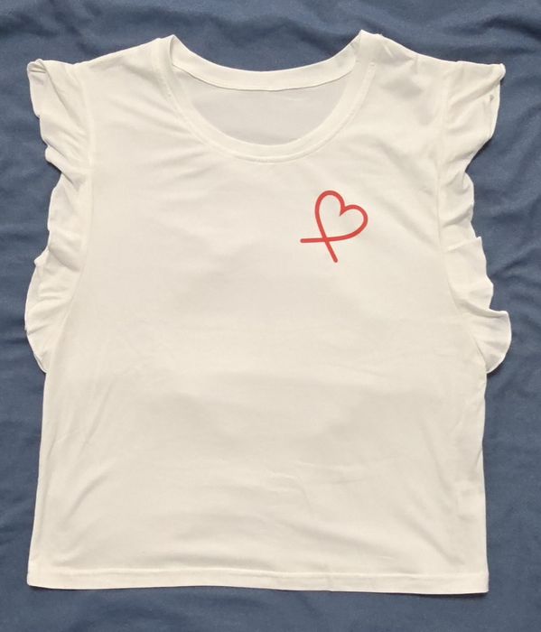 Жіноча піжама (штани + футболка) із сердечками