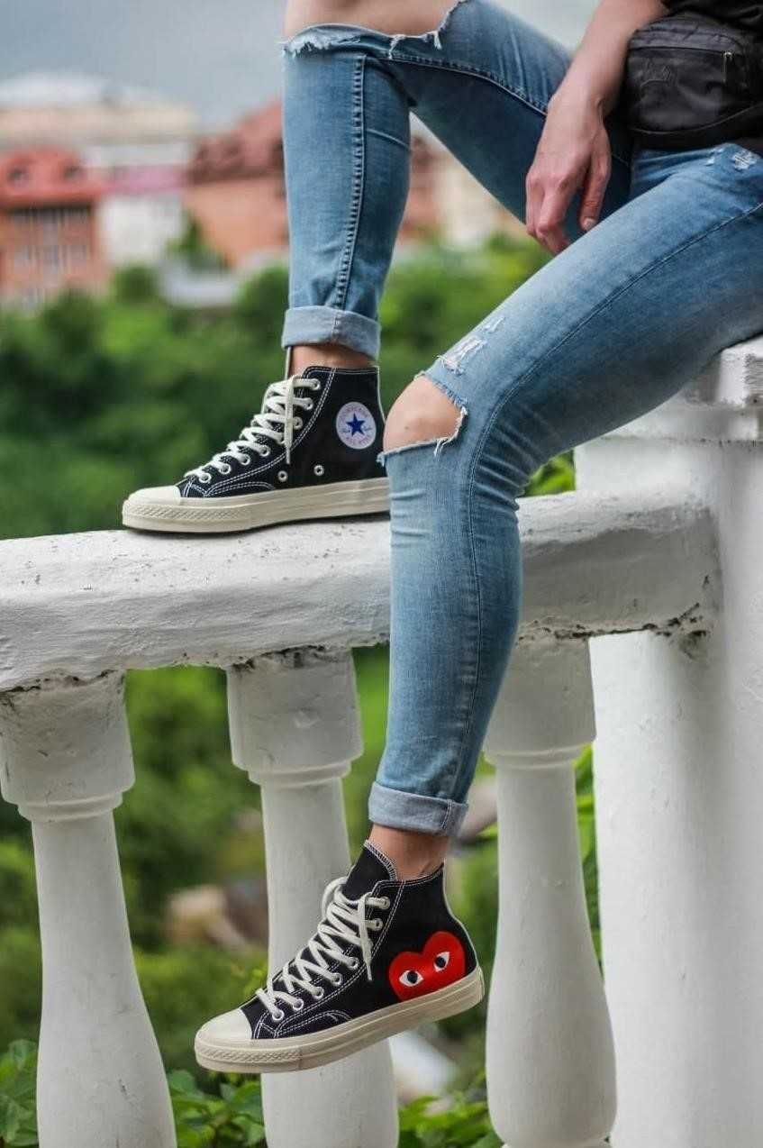 Converse кеди жіночі конверсы чёрные, кросівки чорні высокие кеды